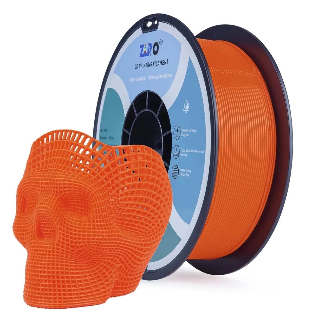 Ziro 3D Ziro 3D PLA Pro 1.75mm 1kg Filament Neon Orange 3d printers accessory — foto produk