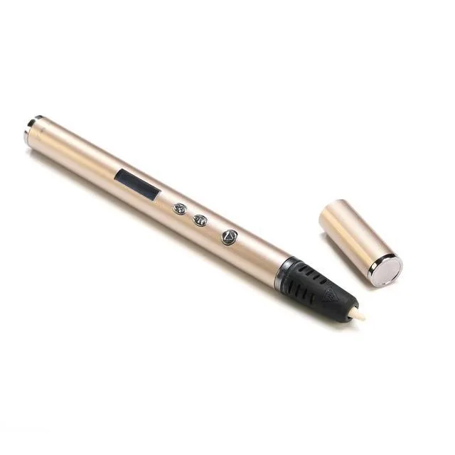 DEWANG DEWANG 3D Printing Pen Gold OLED 1.75mm 0.7mm 6 Speed 130-230°C 170mm 41g — product photo