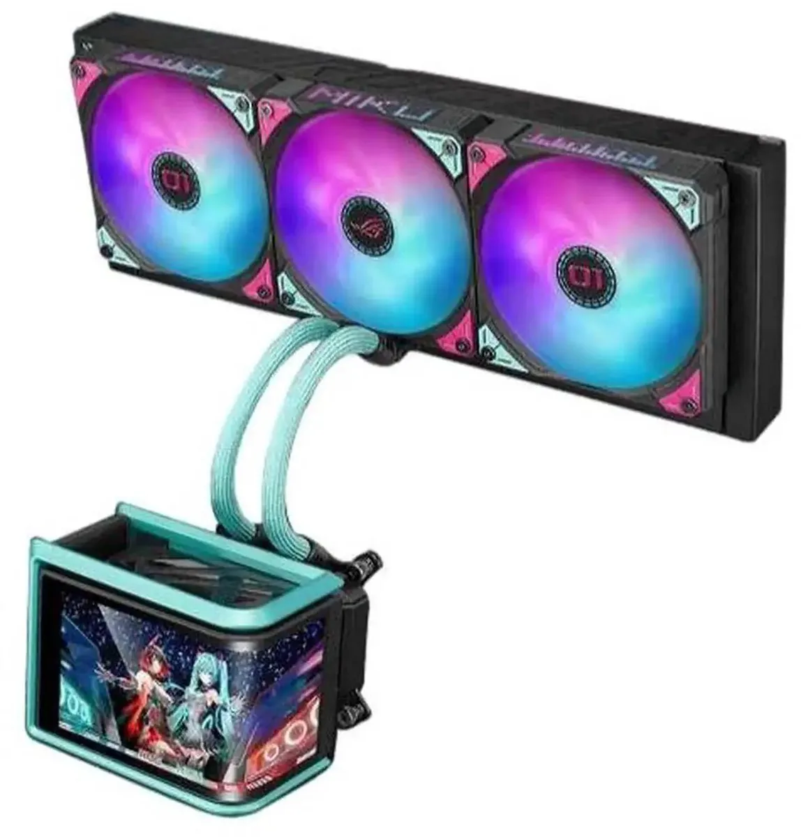 ASUS ASUS ROG Ryuo IV SLC 360 ARGB MIKU Edition liquid cooler — termékfotó