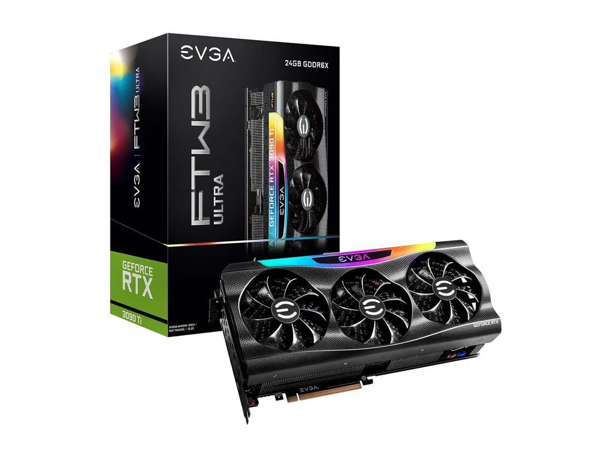 EVGA EVGA GeForce RTX 3090 Ti FTW3 ULTRA 24G-P5-4985-KR 24GB GDDR6X graphics card — photo du produit
