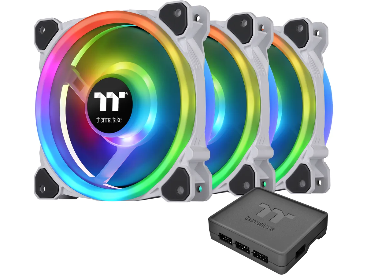 Thermaltake Thermaltake Riing Trio White 120mm 30 LED 3-pack CL-F126-PL12SW-A — foto del producto