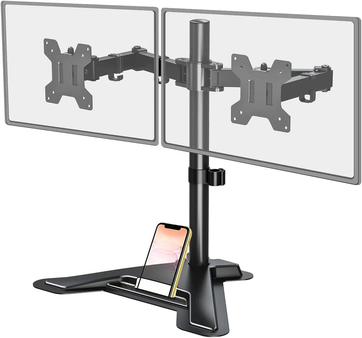 BFKK BFKK Dual Monitor Stand 13-27 in 17.6 lbs VESA 75 100 Black — תמונת המוצר