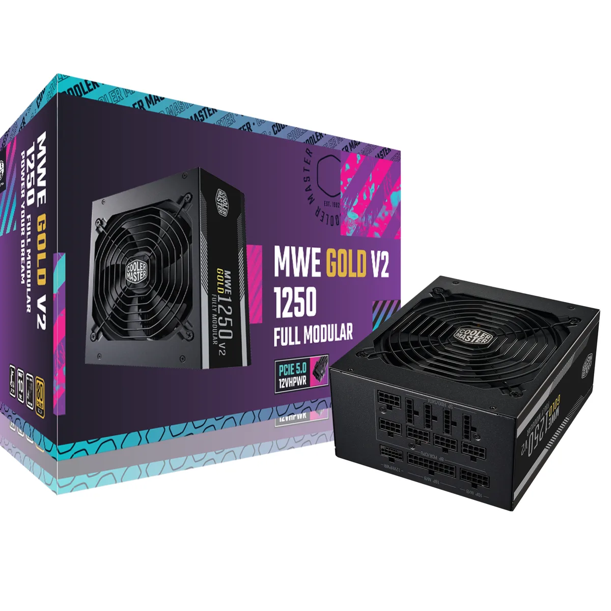 Cooler Master Cooler Master MPE-C501-AFCAG-3US power supply 1250W 80+ Gold ATX 3.0 140mm fan fully modular — product photo
