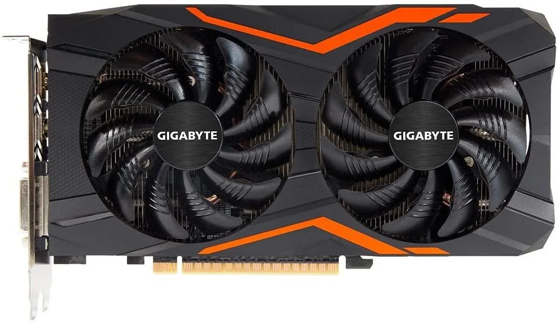 GIGABYTE GeForce GTX 1050 G1 Gaming graphics card with dual-fan Windforce cooler and metal backplate