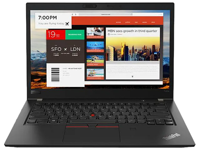 Black 14 inch ThinkPad laptop closed matte finish