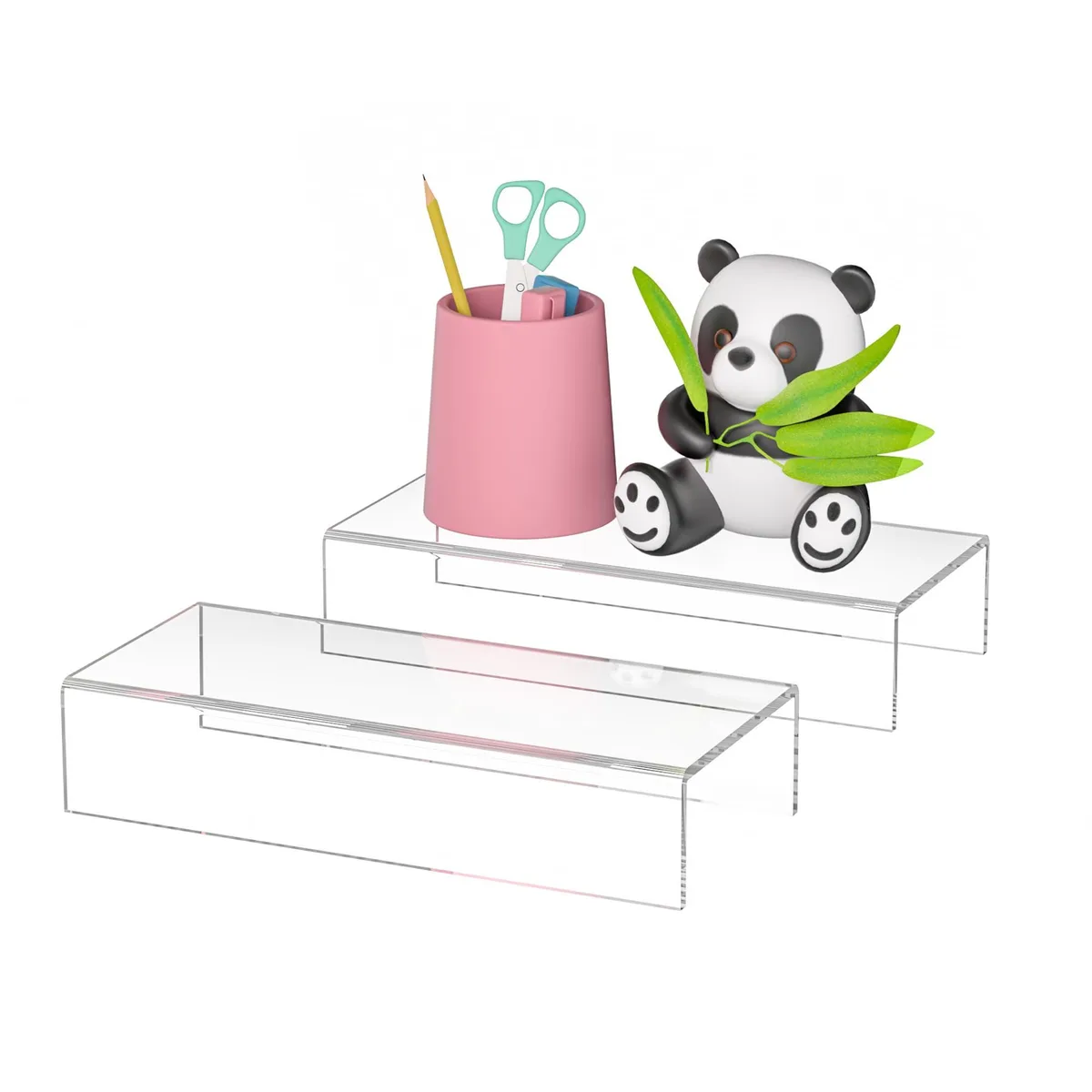  Knape &amp; Vogt 89WH10618 Acrylic Decorative Shelving 10x4.3x2 Inch 2 Pack — 商品照片