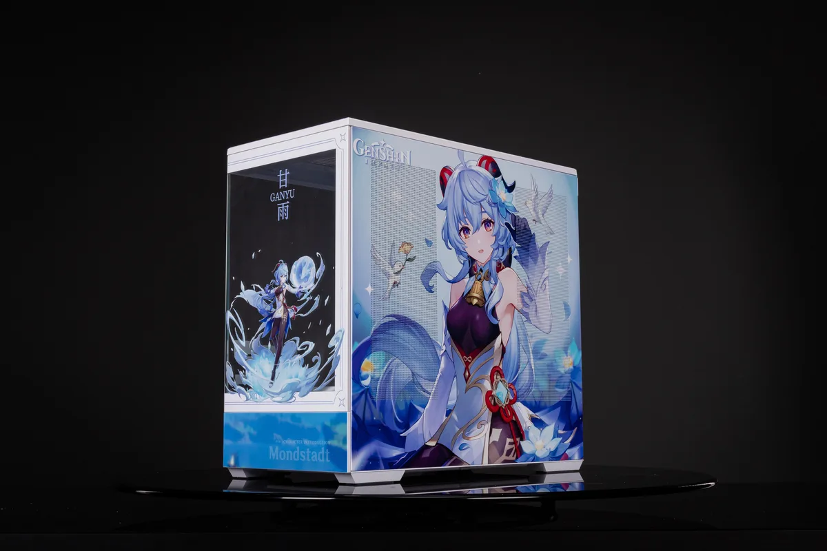 Corn Electronics Corn Electronics Bauhaus Micro-ATX ITX PC Case Genshin Impact Ganyu Edition — Produktfoto