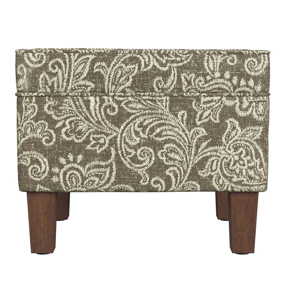  Spatial Order K7646-A880-V Storage Ottoman Brown Jacobean Print 18x22x18in — 商品照片