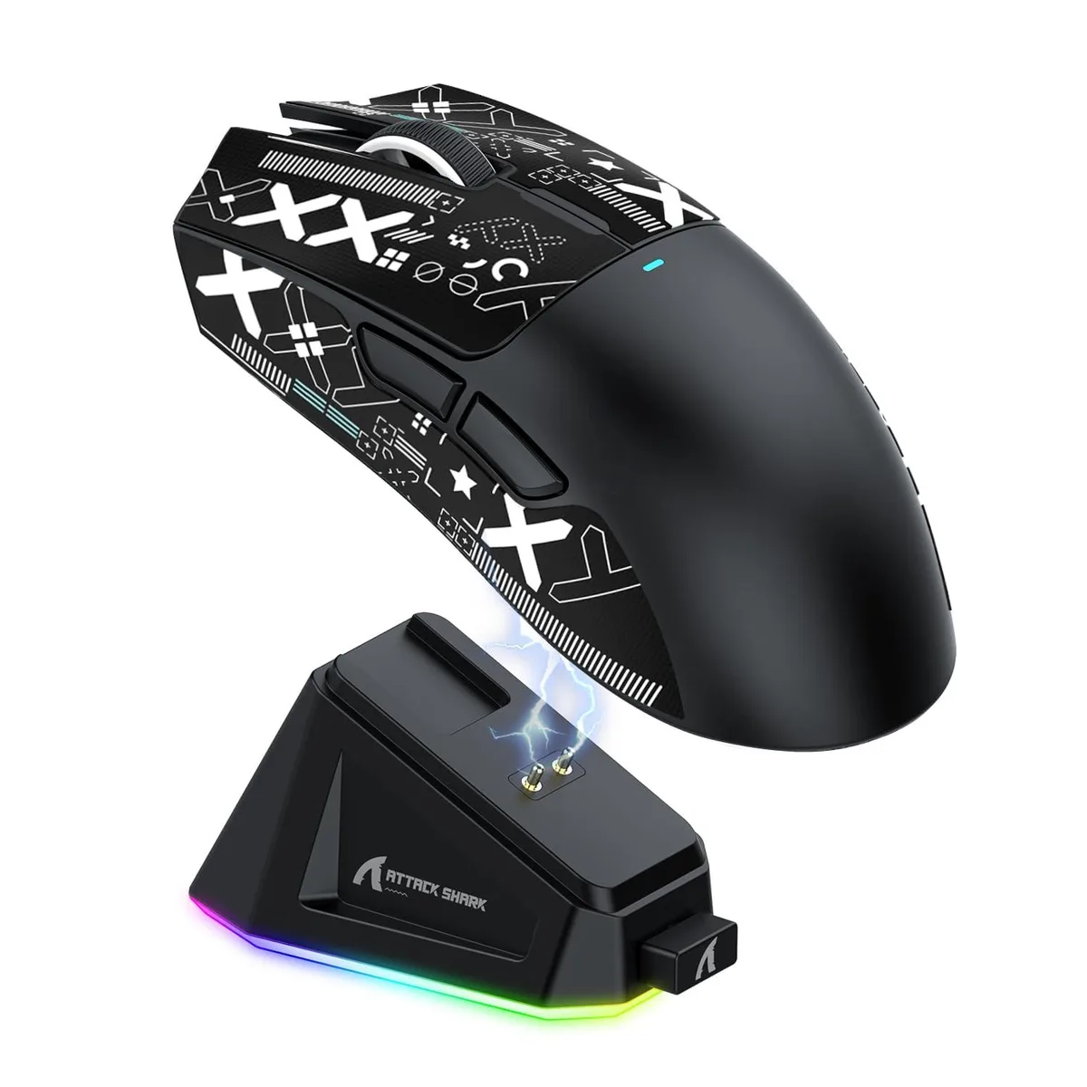 No Sew No Sew X11 59g Wireless Gaming Mouse with RGB Dock — 제품 사진