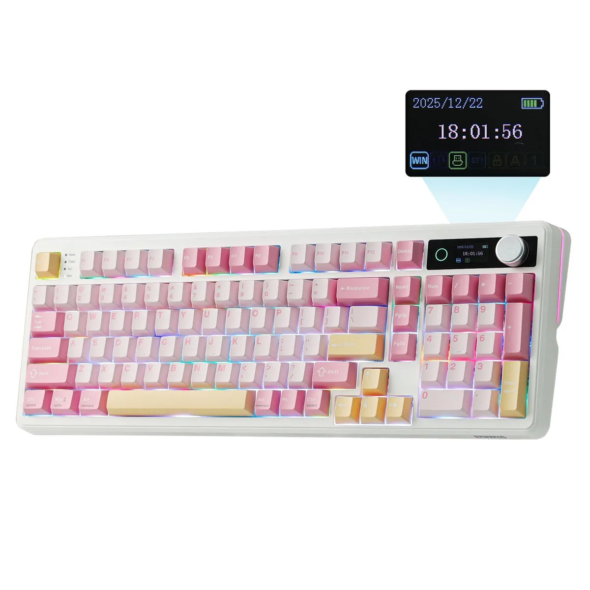 Epomaker Epomaker TH99 PRO 96% Gaming Keyboard Pink Sea Salt Silent Switch — product photo