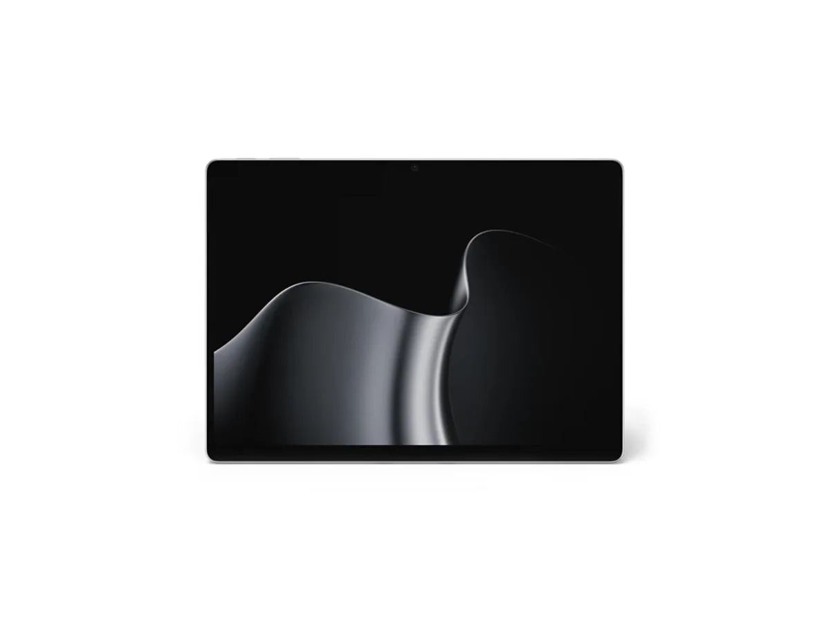 Platinum 13-inch detachable tablet with kickstand and Type Cover attached