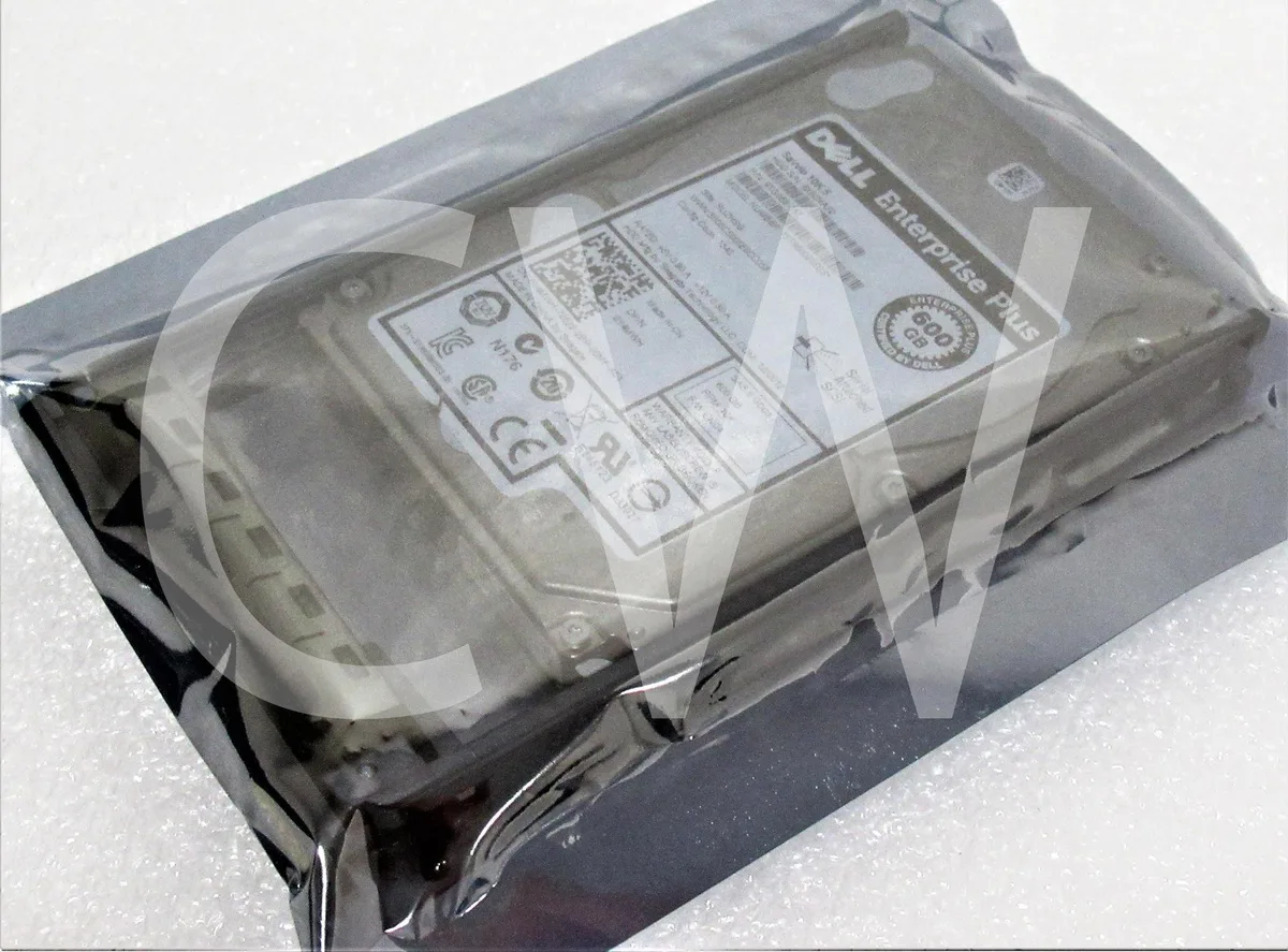 Silver 2.5 inch SAS hard drive in black Dell EqualLogic caddy tray