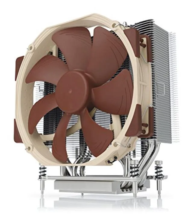 Large brown tower CPU cooler with 140mm fan for AMD Threadripper Epyc