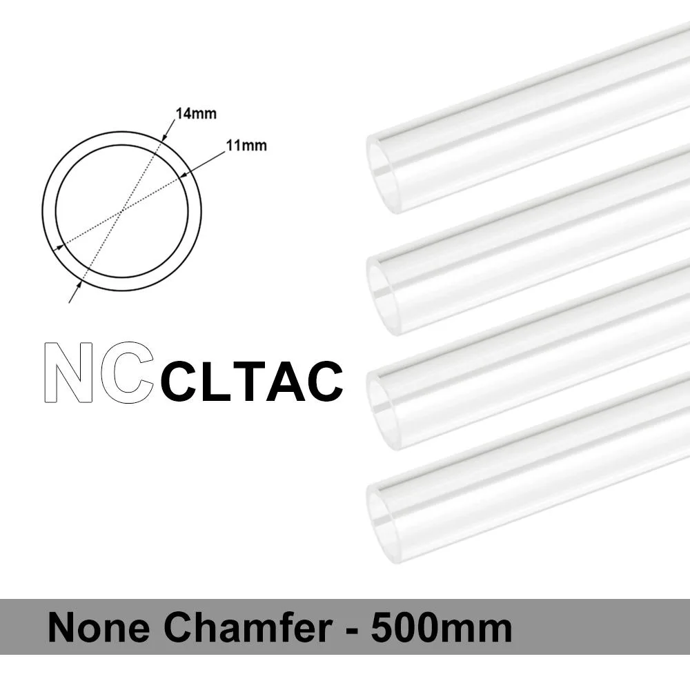 Four clear acrylic tubes 14 mm diameter 500 mm long