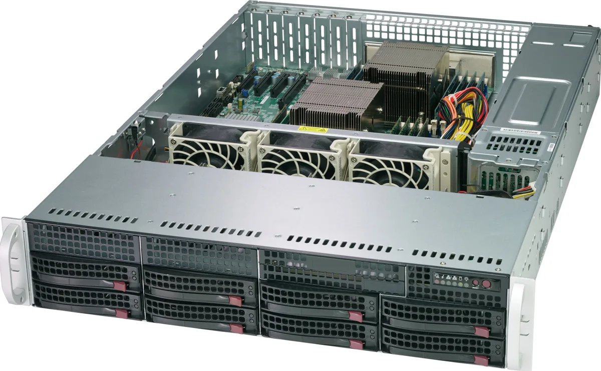 Supermicro Supermicro CSE-825TQC-R802LPB 2U server chassis — صورة المنتج