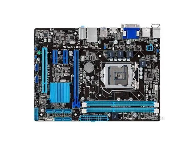 Green micro-ATX motherboard with silver LGA 1155 socket and black DDR3 slots