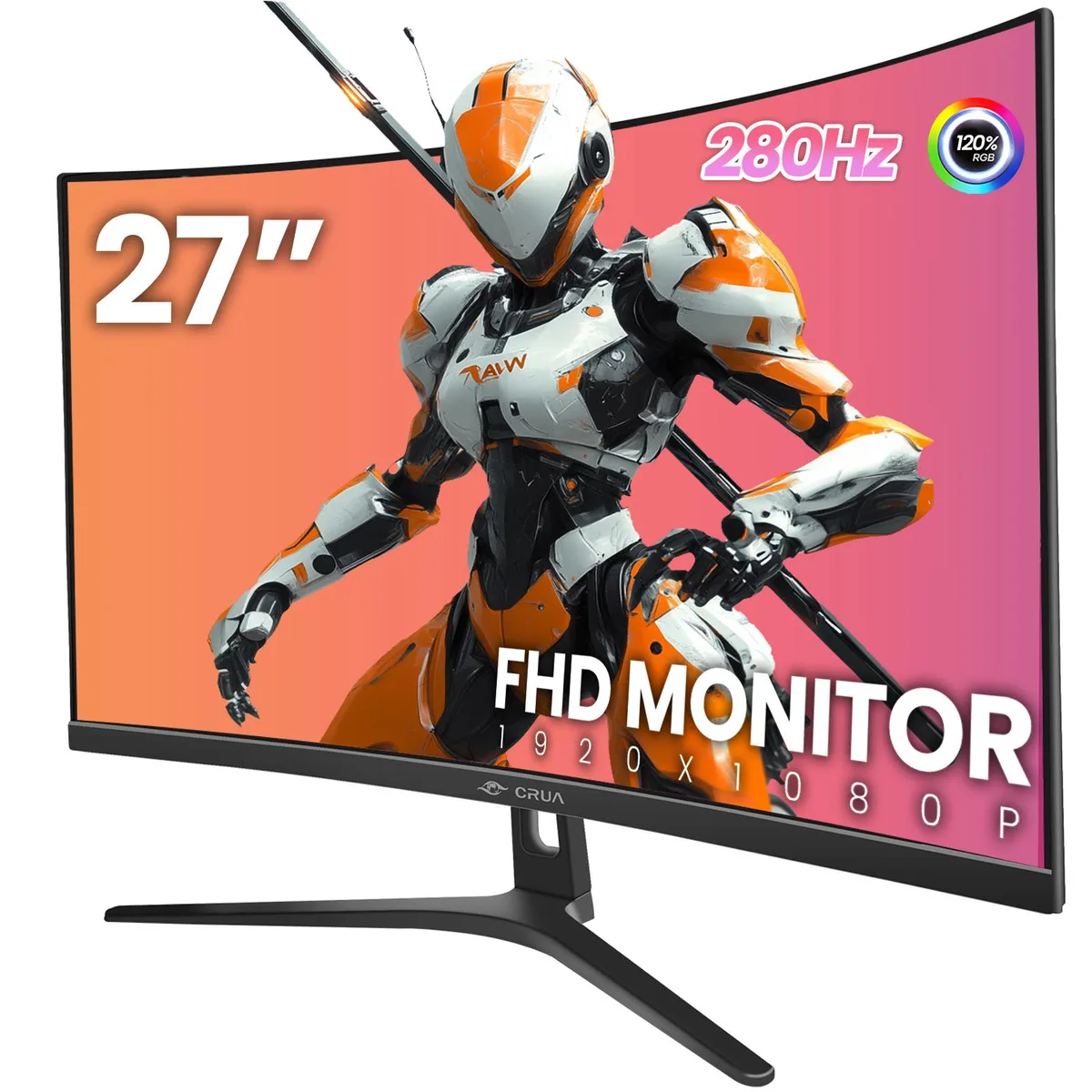 CRUA CRUA 27" 240Hz FHD IPS gaming monitor White — product photo
