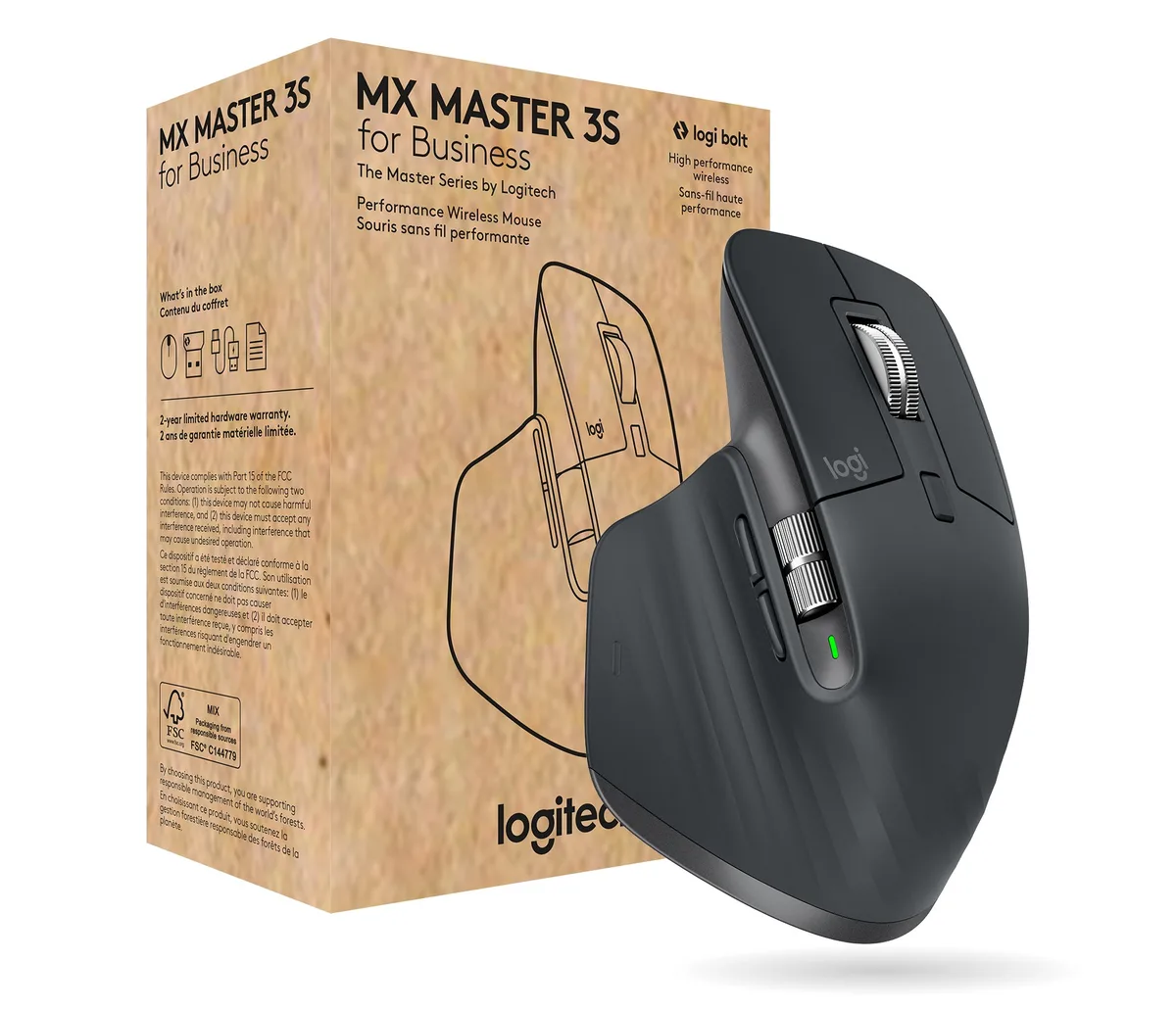 Logitech Logitech MX Master 3S 910-006581 Mouse Graphite 8000 DPI Logi Bolt — termékfotó