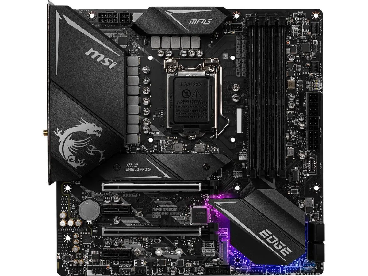 MSI MSI MPG Z490M GAMING EDGE WIFI LGA 1200 Intel Motherboard — product photo