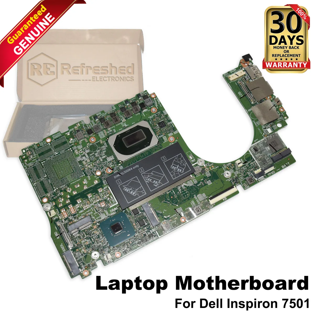 DELL DELL Inspiron 7501 Motherboard 41C82 i5-10300H 2.5 GHz DDR4 laptop replacement part — product photo