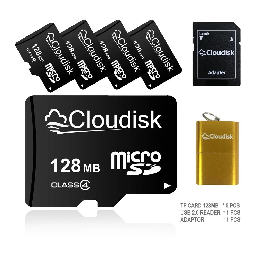 Cloudisk Cloudisk MicroSD 128MB 5 Pack with Adapter and USB Flash Drive — fotografija proizvoda