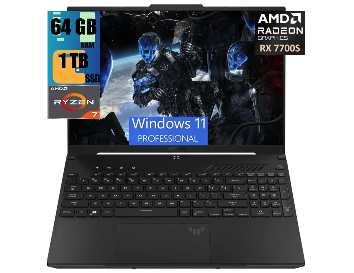 Gray 16 inch gaming laptop with backlit keyboard and 165Hz display