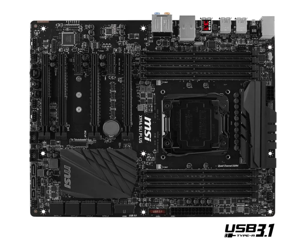 MSI MSI X99A SLI PLUS Intel X99 LGA 2011-v3 ATX Motherboard — product photo