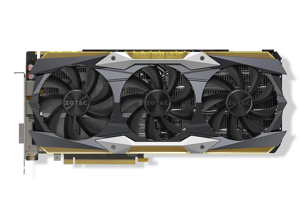 ZOTAC GeForce GTX 1080 Ti AMP! Extreme Core graphics card with triple-fan cooler and metal backplate