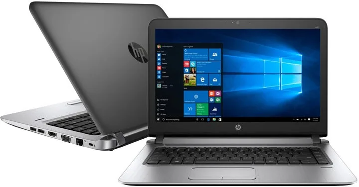 Silver aluminium 14 inch laptop closed lid HP ProBook 440 G3
