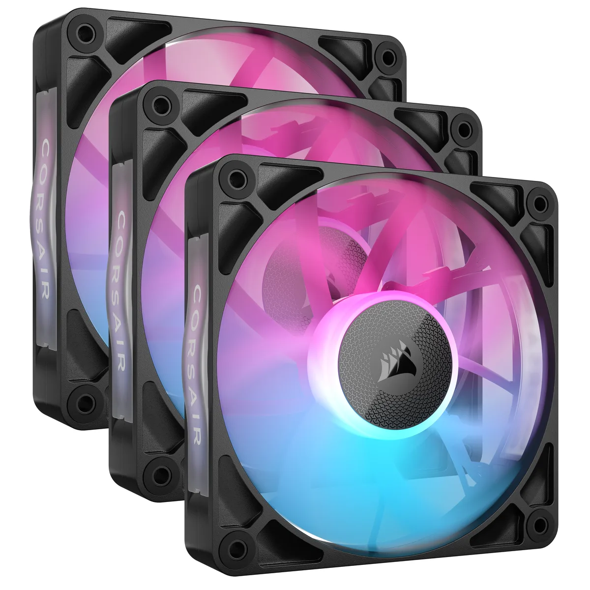 Corsair Corsair iCUE Link RX120 120mm PWM RGB Case Fan Triple Pack CO-9051018-WW — preces foto