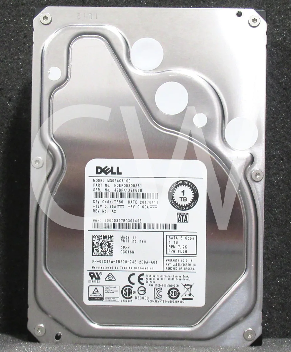 DELL DELL 1TB 7.2K SATA 6G LFF 3.5in internal hard drive — 商品照片