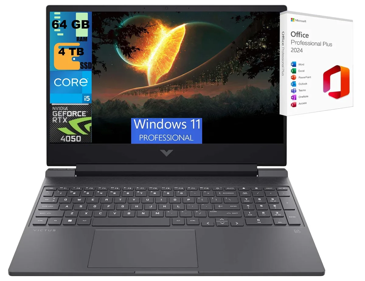 Gray gaming laptop, 15.6 inch matte finish, backlit keyboard, raised hinge design