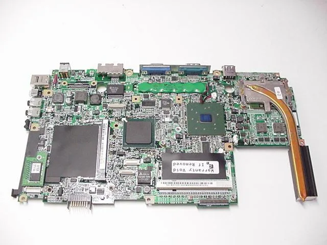 Dell Latitude D400 motherboard with 1.7GHz Intel CPU installed, no BIOS chip