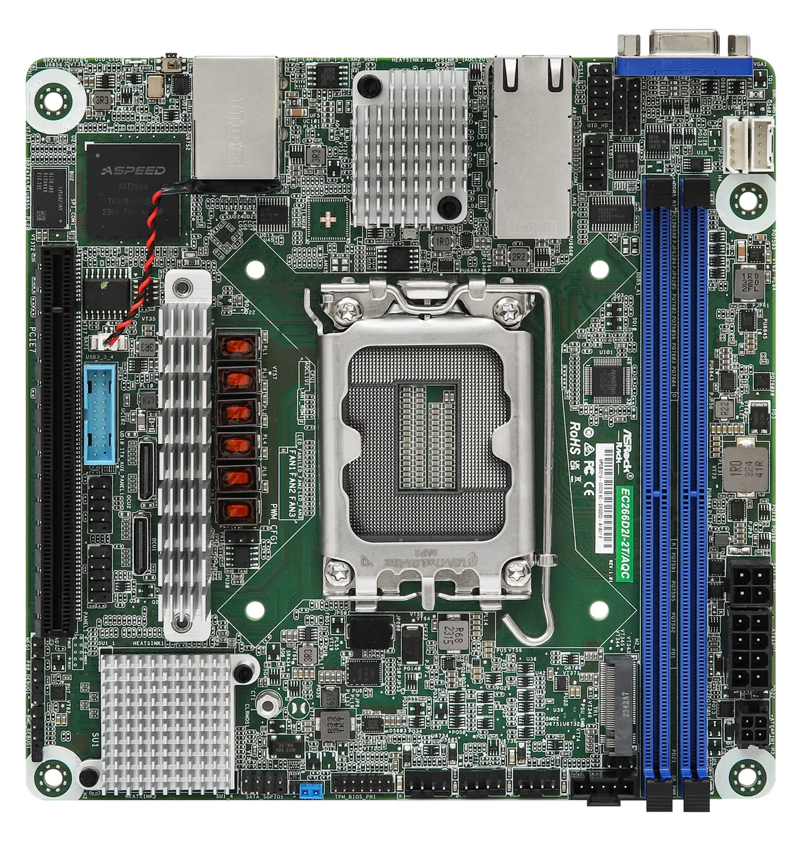 ASRock Rack ASRock Rack EC266D2I-2T/AQC server motherboard — produktfoto