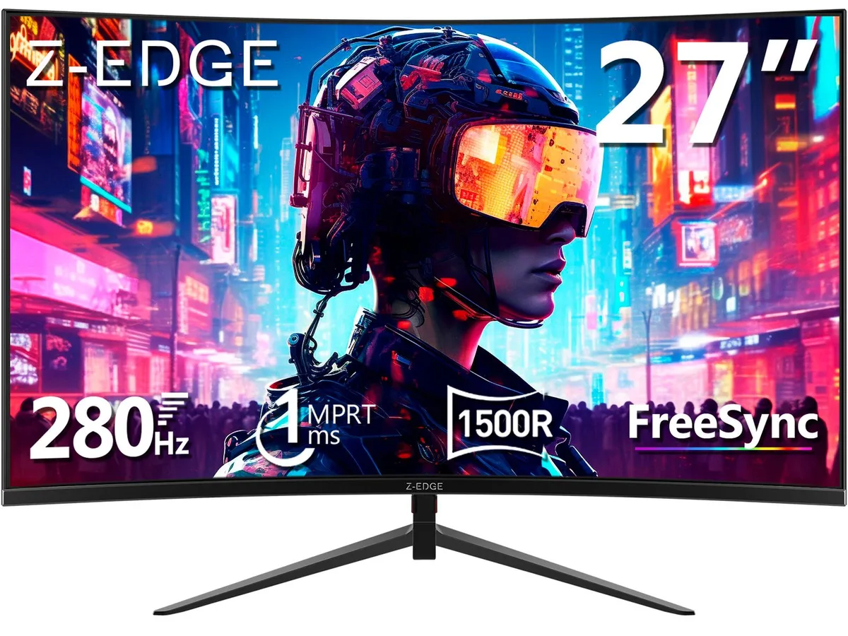 Z-EDGE Z-EDGE UG27P-Black 27" 280Hz 1ms Curved Gaming Monitor — product photo
