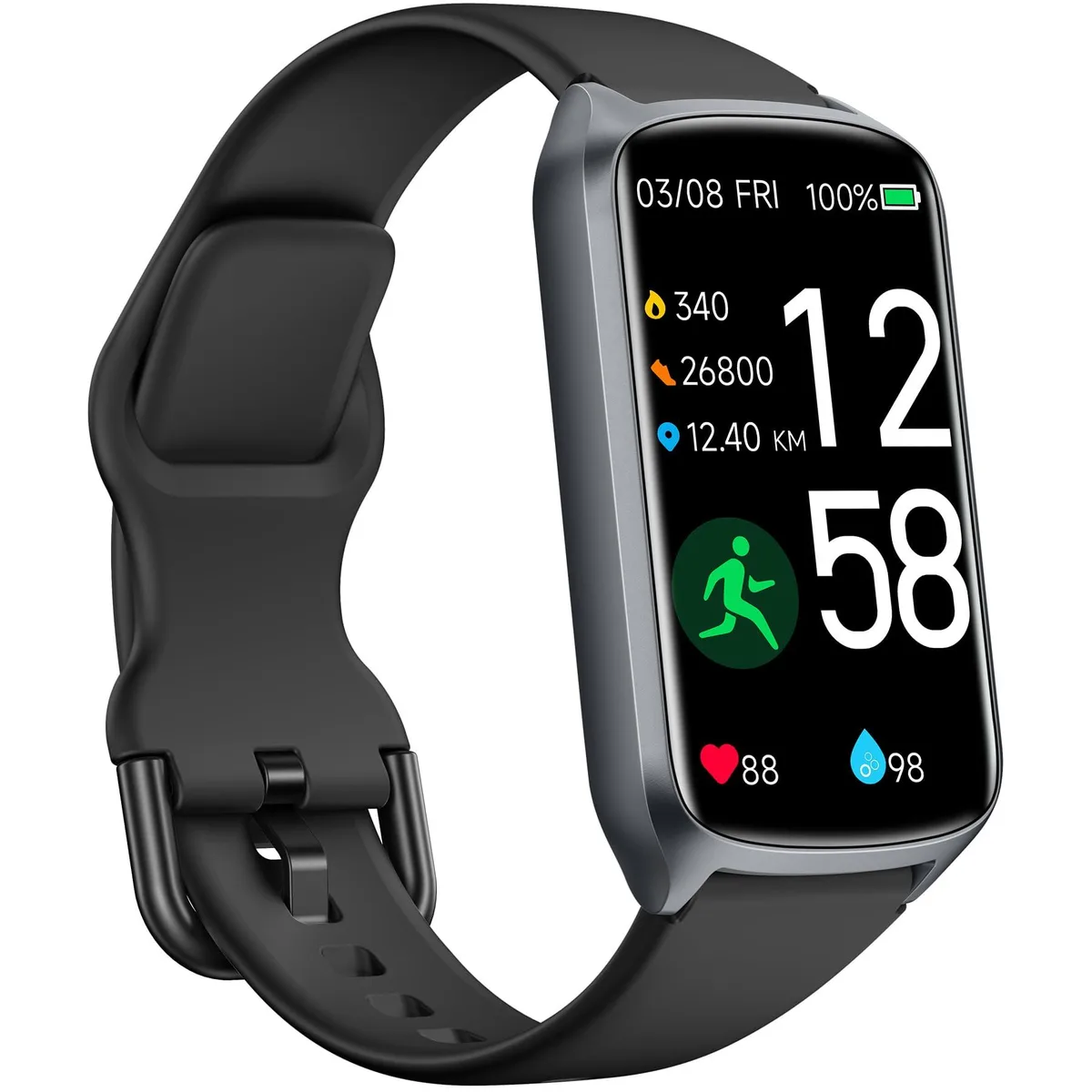  Amzhero D26 Space Black 1.47" 5ATM Fitness Tracker — fotografie produktu