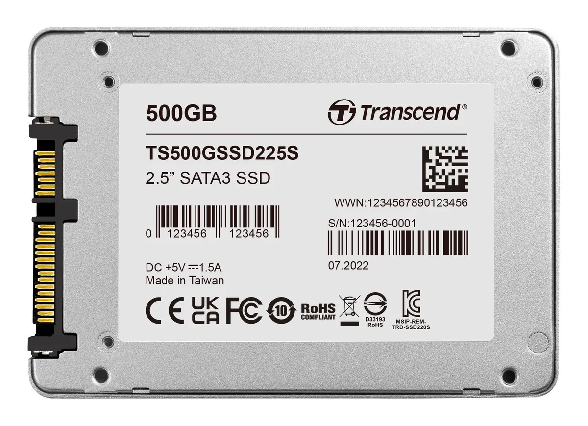 Transcend Transcend SSD225S 500GB SATA 2.5-inch internal hard drive — foto del producto