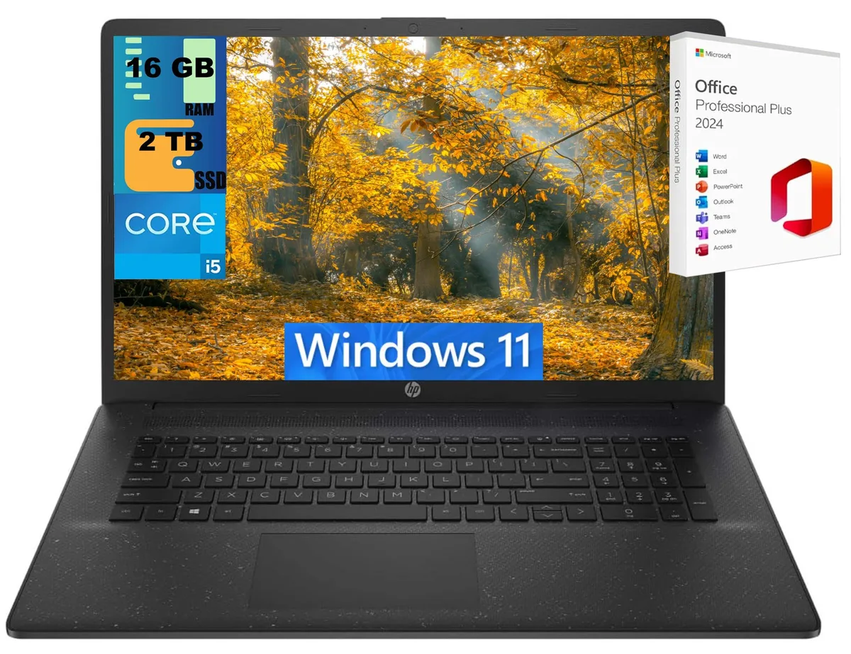 HP HP 17 laptop 17.3" HD+ i5-1334U 10-core 16GB 2TB PCIe SSD — photo du produit