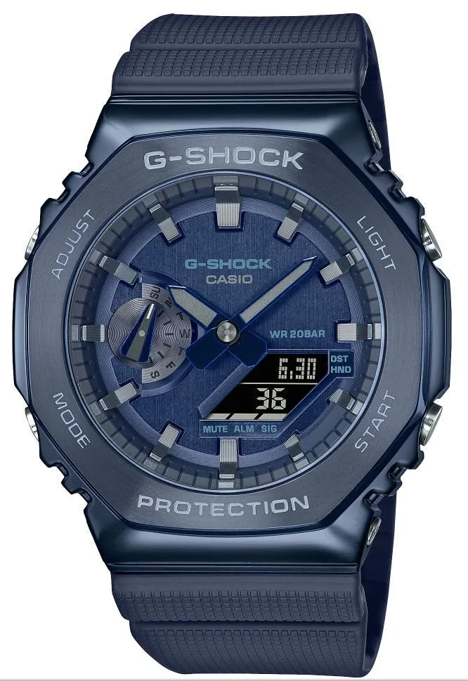 CASIO CASIO G-Shock GM2100N-2A Blue Metal Covered Watch — product photo