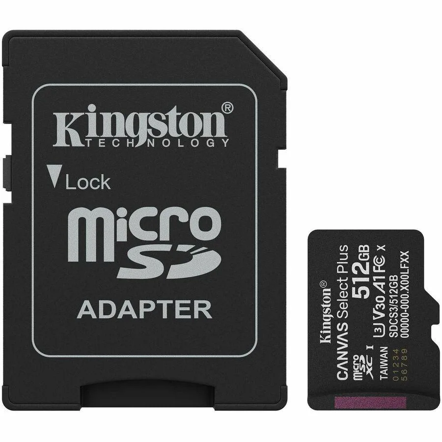 Kingston Technology Corp. Kingston Canvas Select Plus 512 GB microSDXC U3 V30 A1 — 商品写真