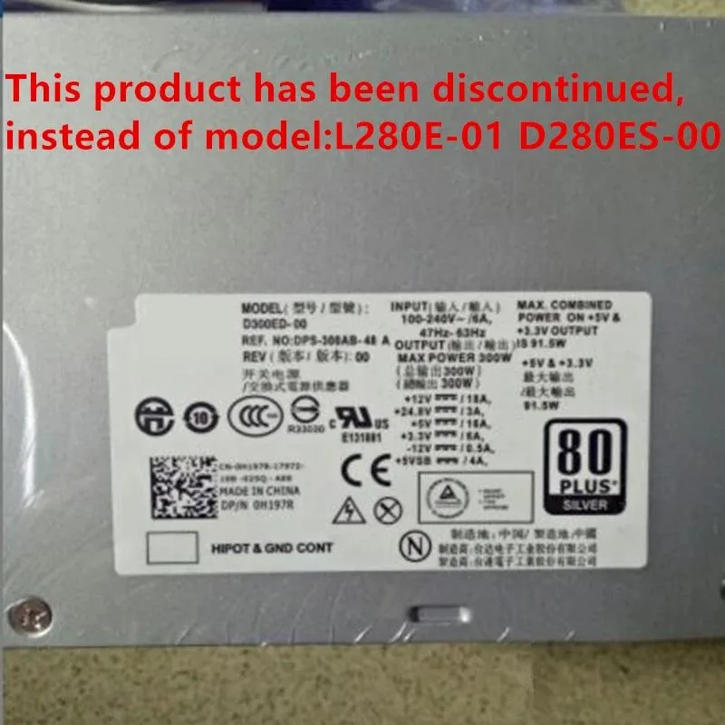 KHACHIMO KHACHIMO 280W ATX Power Supply D280ES-00 DPS-280MB A L280E-01 Y738P D499R — photo du produit