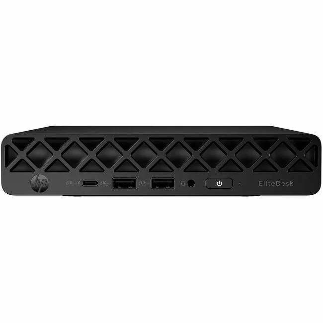 Compact mini desktop in matte black finish