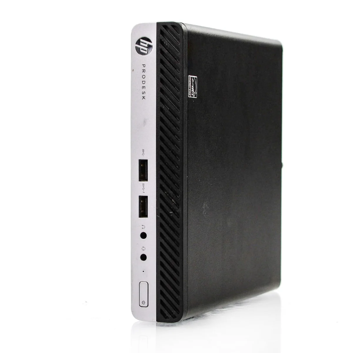 Compact black HP ProDesk 400 G3 Mini desktop unit