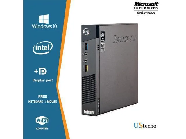Small black rectangular desktop computer, tiny form factor