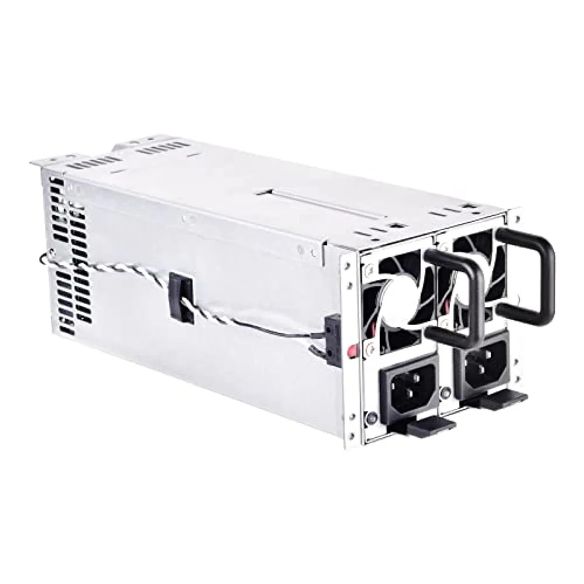 Silverstone 2U redundant power supply unit with pull-out handles, matte metal finish