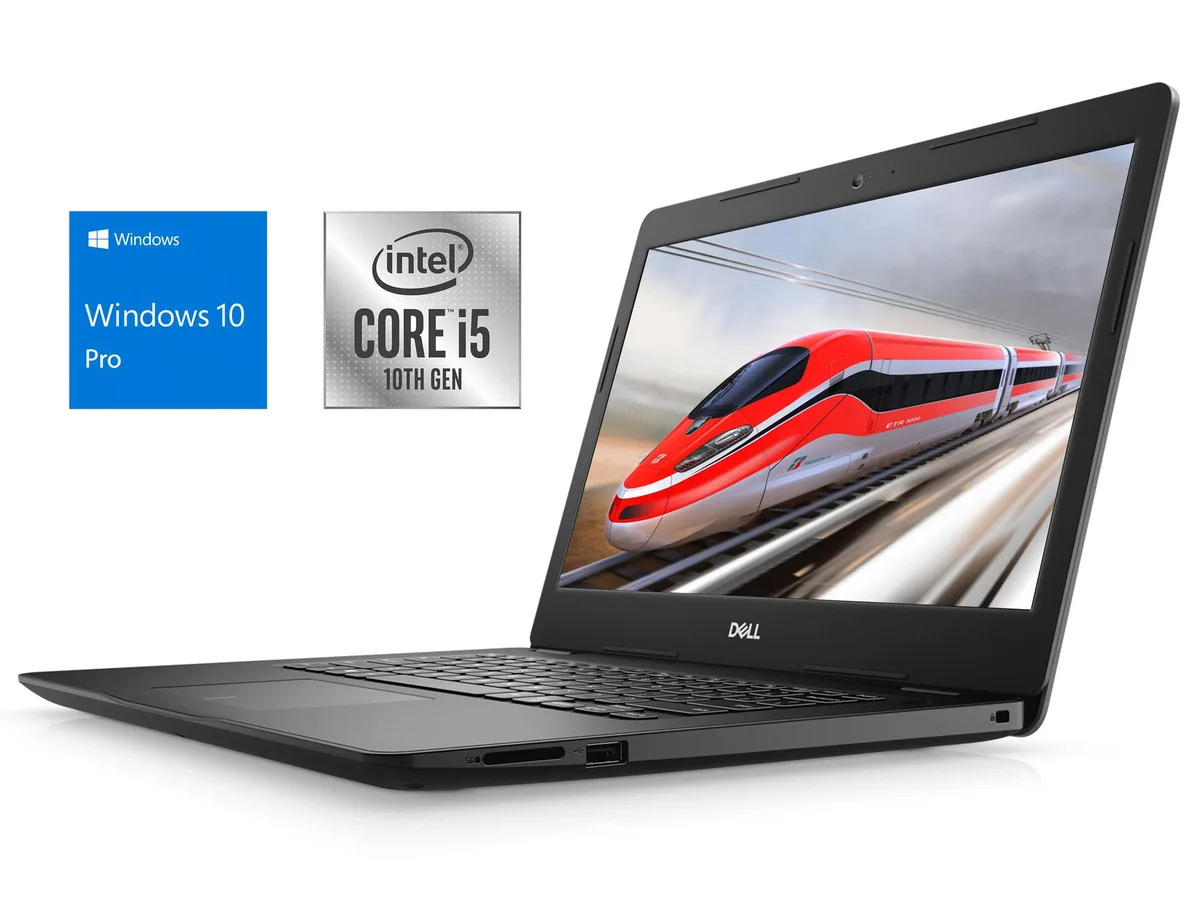 Black textured 14 inch HD laptop closed view