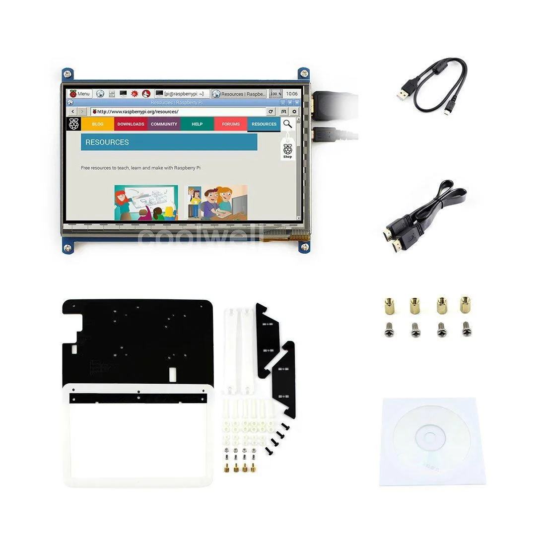 LORDWORLD LORDWORLD 7 inch 800x480 Capacitive Touch Screen Display development board — ภาพสินค้า