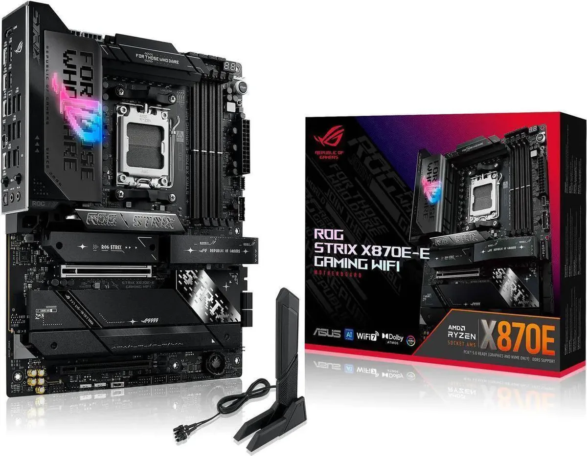 ASUS ASUS ROG STRIX X870E-E GAMING WIFI AMD motherboard 18+2+2 power stages Dynamic OC Switcher — photo du produit