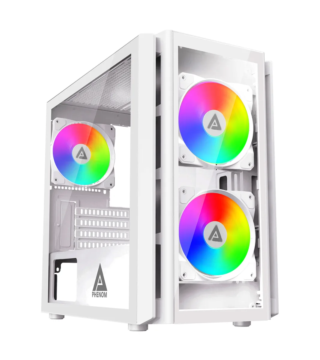 APEVIA CORP. APEVIA CORP. PHENOM-WH White Metal Micro ATX PC case — photo du produit