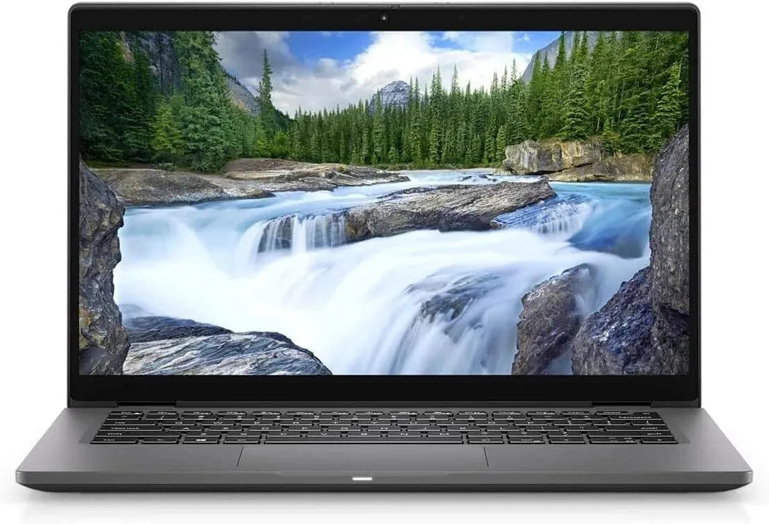Silver Dell Latitude 7310 laptop closed on a plain background